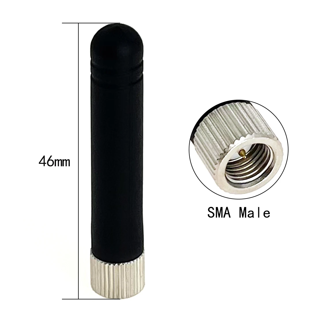 

1pc 433Mhz/470Mhz/2.4Ghz/4G Antenna Copper SMA Male Connector Straight 46mm Long