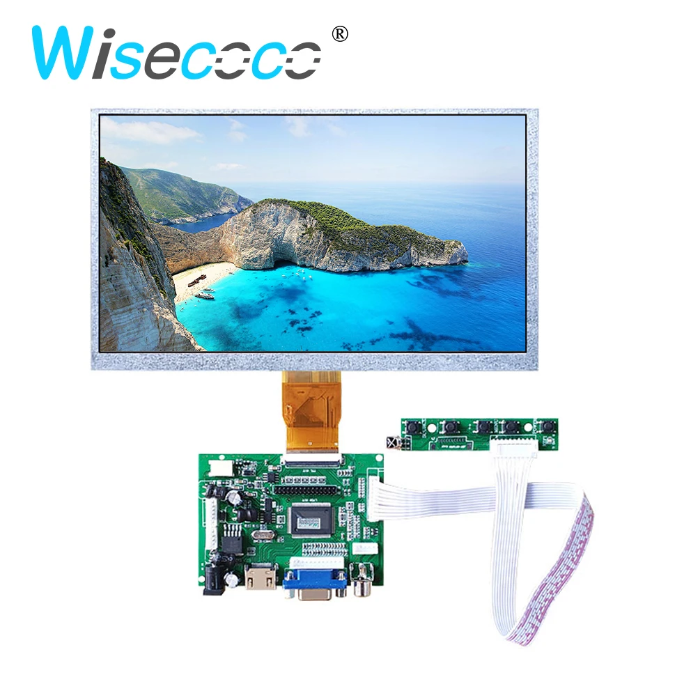 

Wisecoco 9 Inch 800x480 50 Pins HD LCD Screen Display LCDS Panl With Driver Board Kit For Industrial Manufacturing AT090TN12