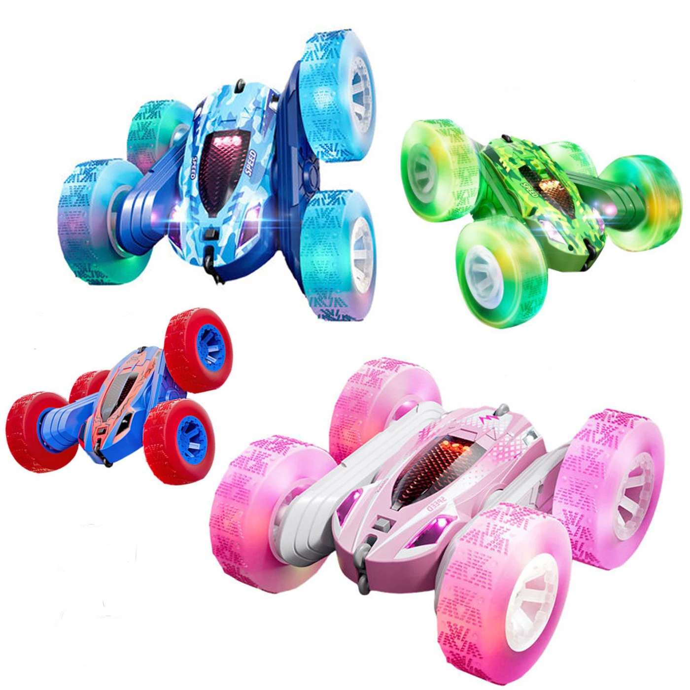 2.4G RC Stunt Car Double Sided Flip Remote Control Car 360° Rotation Off Road Rc Drift Children\'s Toys Cars For Girls Gift 