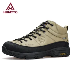 HUMTTO Hiking Shoes for Men Breathable Camping Leather Men's Sports Shoes Winter Trekking Boots Outdoor Designer Sneakers Man