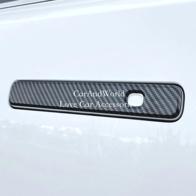 ABS Carbon Fiber Body Door Handle Bowl Protector Frame Cover Trims Car External Accessories For Changan UNIK UNI-K 2021-2024