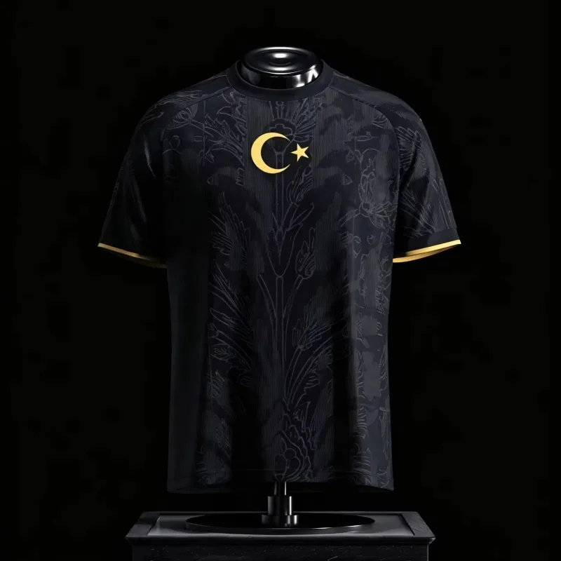 2026 Turkey Black&Red Special Edition Fans Soccer Jersey Lightweight Breathable Speed Drying Sportswear Summer Adult Kid's Top