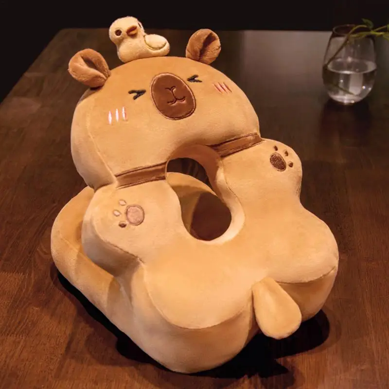 Nap Desk Sleeping Pillow Cute Capybara Nap Sleeping Pillow Nap Pillow for Workplace School Library Face Down Pillow Travel