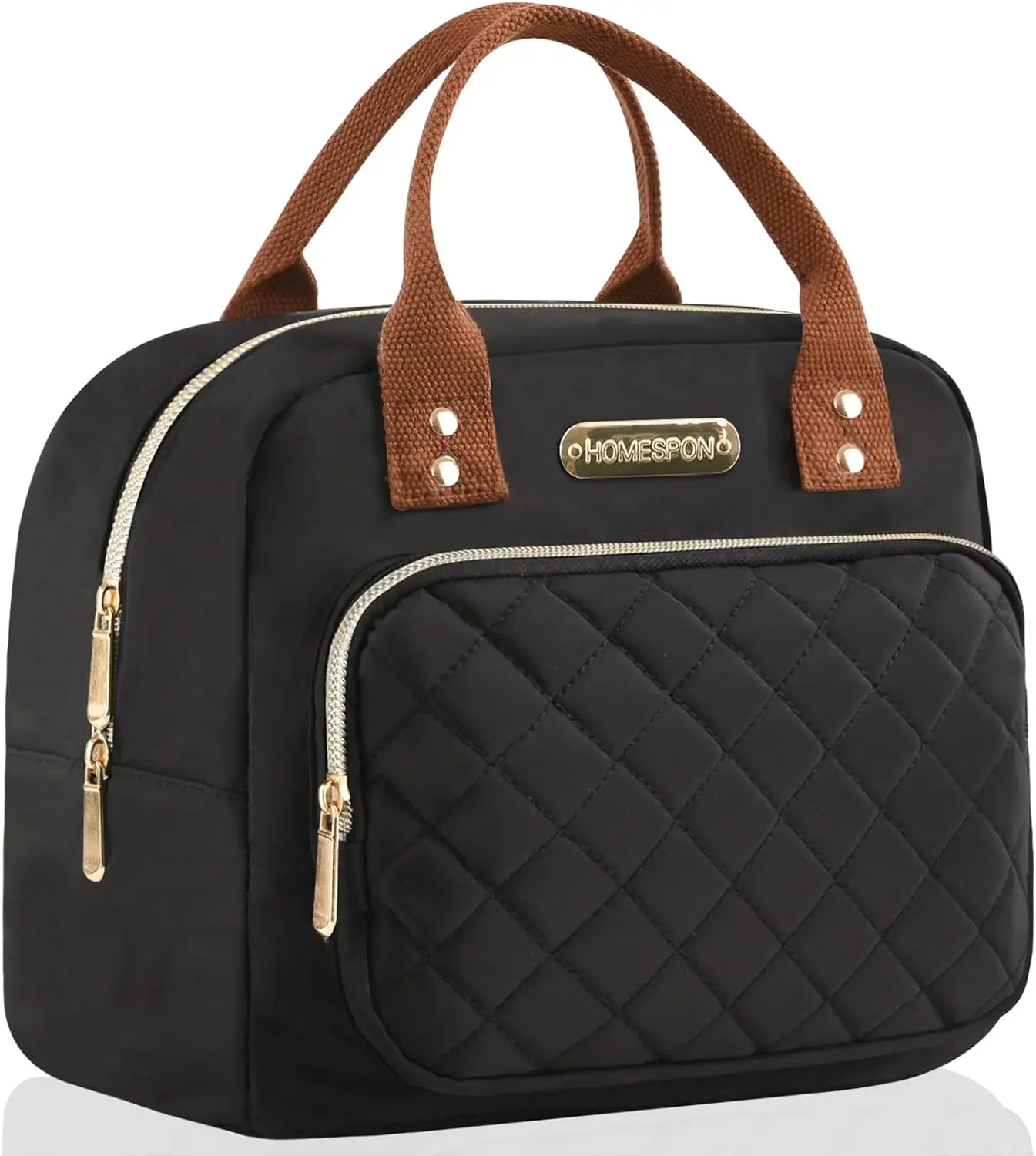 Buringer HOMESPON Lunch Bag for Woman Man Adults with Front Pocket Insulated Lunch Tote Lunch Box Container for Work Picnic or T