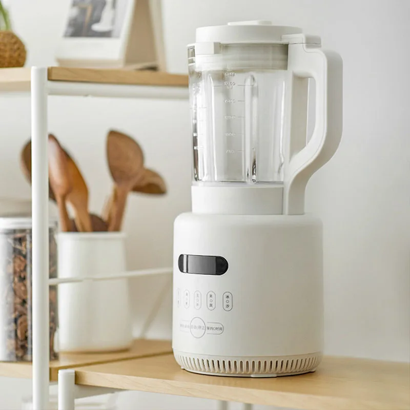 Máquina de preparación de comida auxiliar silenciosa, máquina de leche de soja, calentamiento automático, jugo fresco, operación táctil de 1.75L