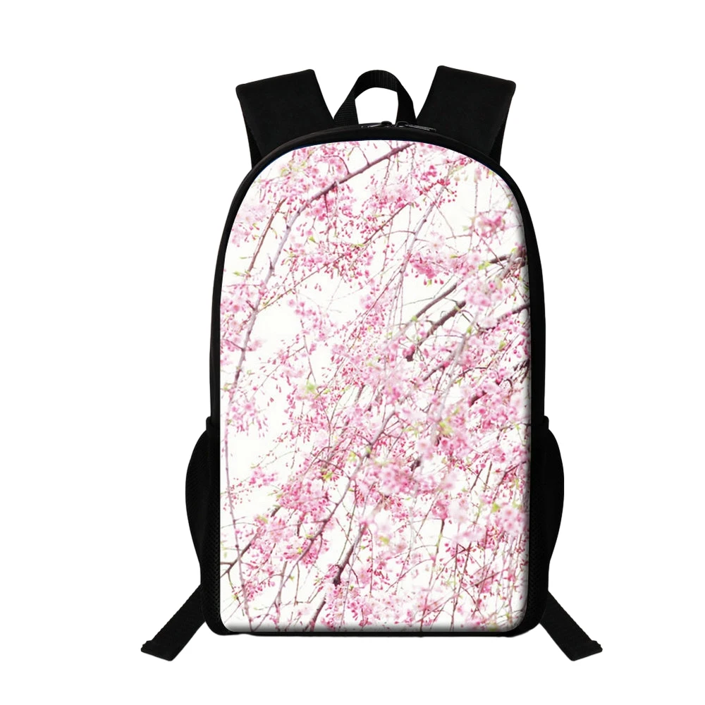 Cherry Blossoms Flower Backpack Girls Daily School Bags Women's Stylish Backpacks for Casual Traveling Rucksack Teens Schoolbag