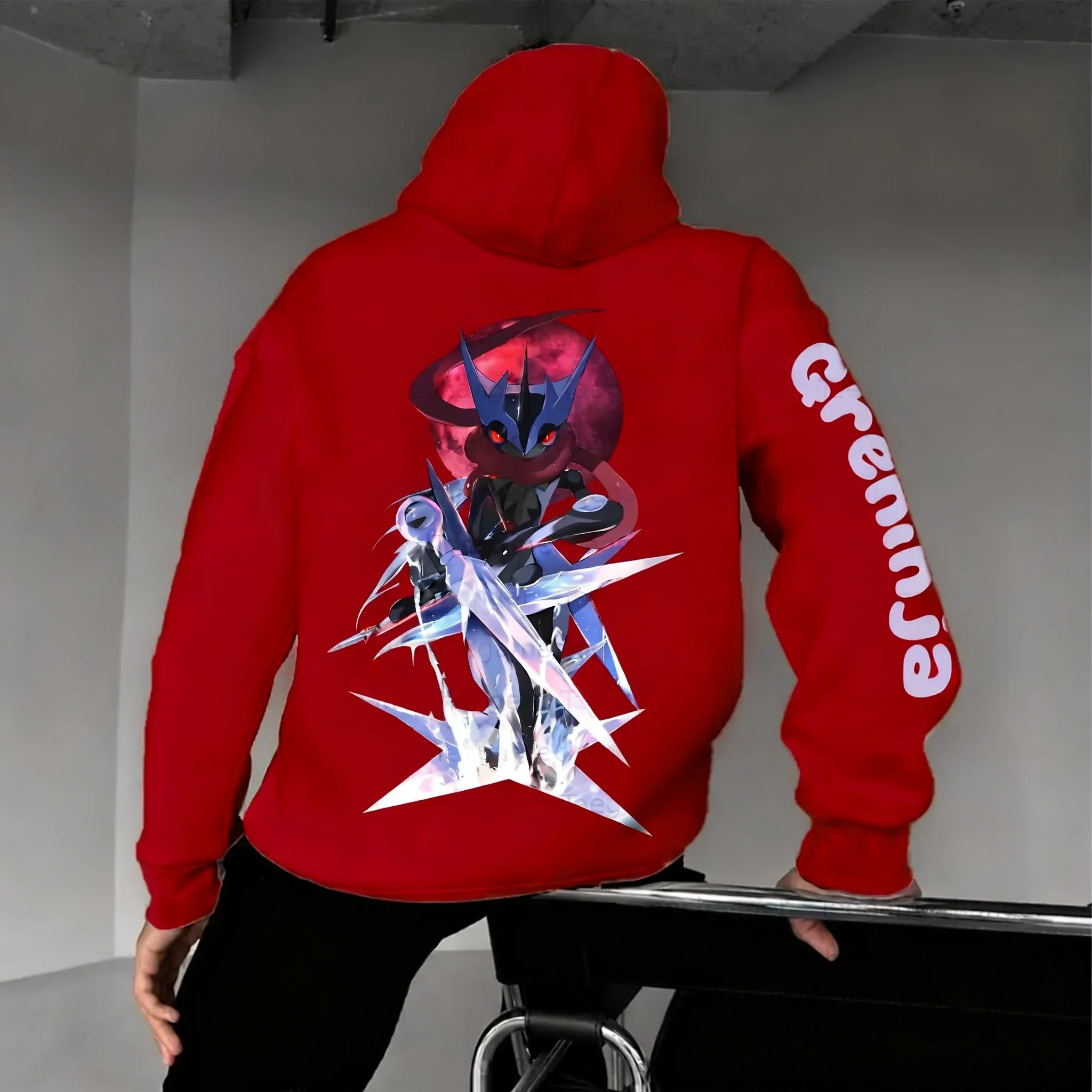 포켓몬 애니메이션 그레닌자 콜라보 후드티 2026 가을/겨울 신상 하라주쿠 남녀공용 라지 데일리 캐주얼 부모 자녀 상의