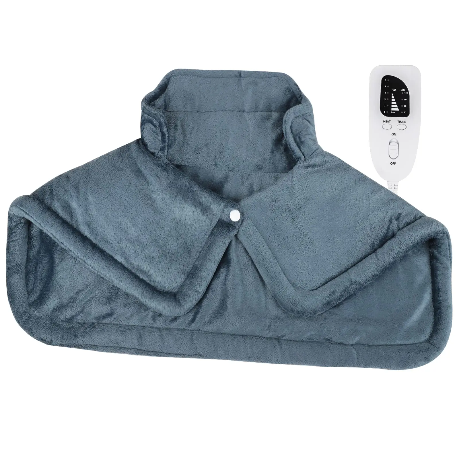 Weighted Heating Pad for Neck and Shoulders Electric Heat Pads for Back Pain Relief 6 Heat Settings 4 Timers Auto Off Gifts