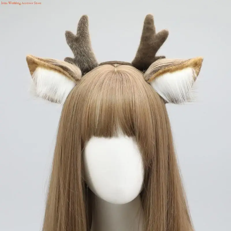 

G92D Удобный аксессуар для волос с рогами северного оленя для рождественского косплея на тематическое мероприятие