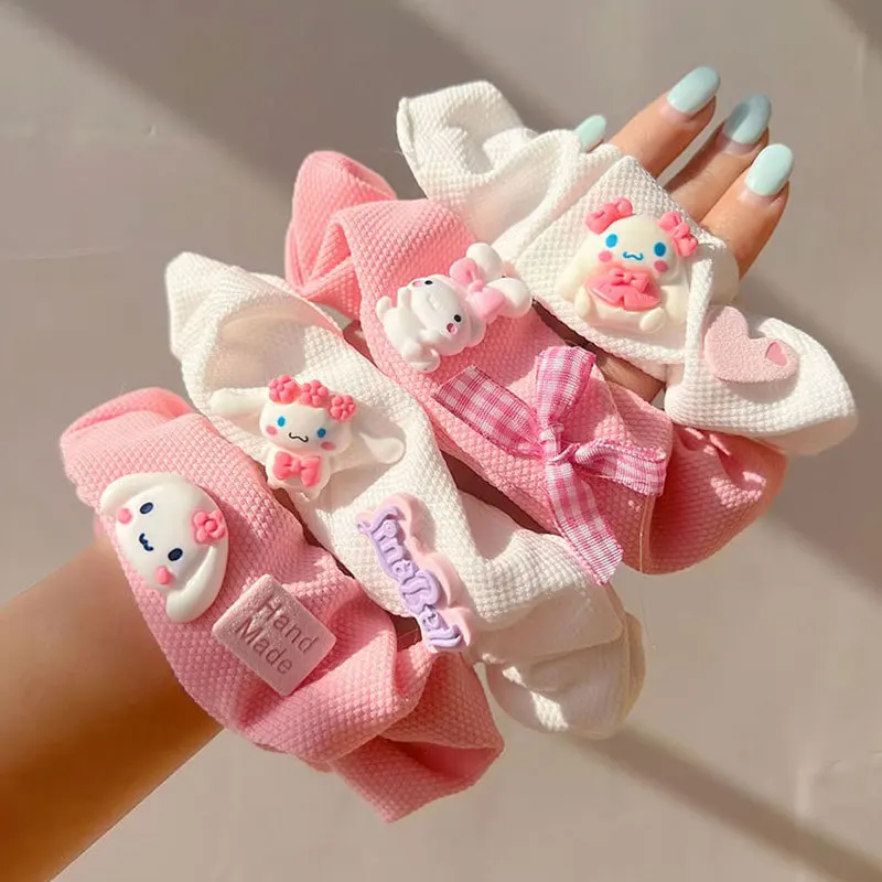 Sanrio Hair ring Pacha dog anime cute Girly heart Portable ins style waffle Hair rope High elasticity couple gift wholesale