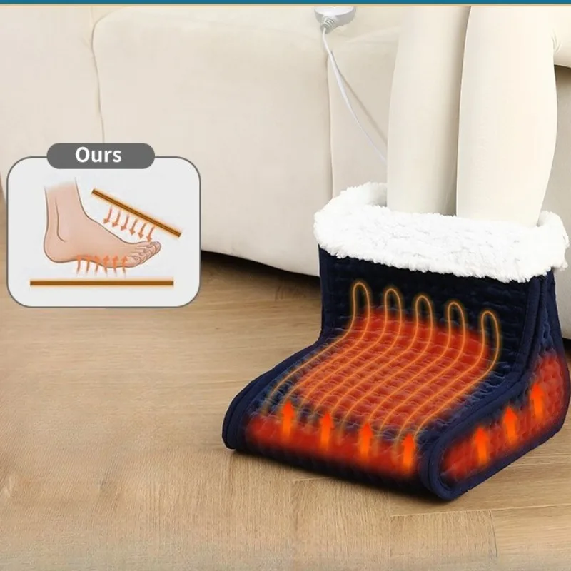 

Electric Heated Foot Warmer 6 Modes Timing Heating Control Adjustable Temperature Machine Washable Feet Heating Pad Home Winter