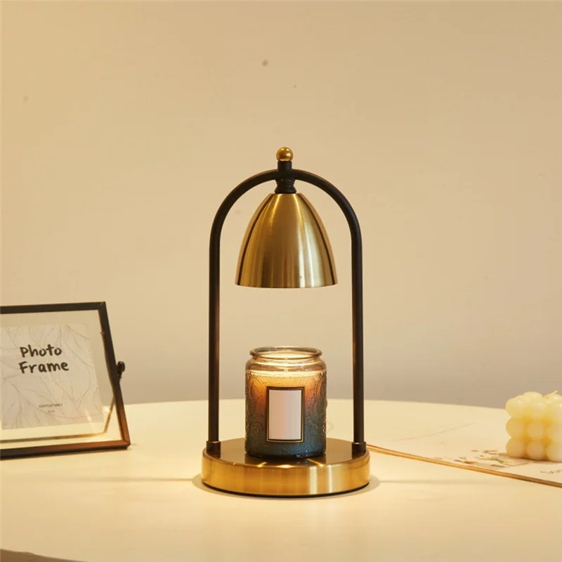 A47U Candle Heating Lamp Dimmable Wax Melter Home Decorative Bedside Lamp (US Plug)