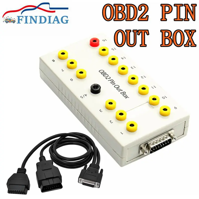 

НОВЫЙ профессиональный OBDII OBD2 PIN Out Box Автомобильный диагностический инструмент Детектор протокола автомобиля Автомобильный монитор Интерфейс OBD2