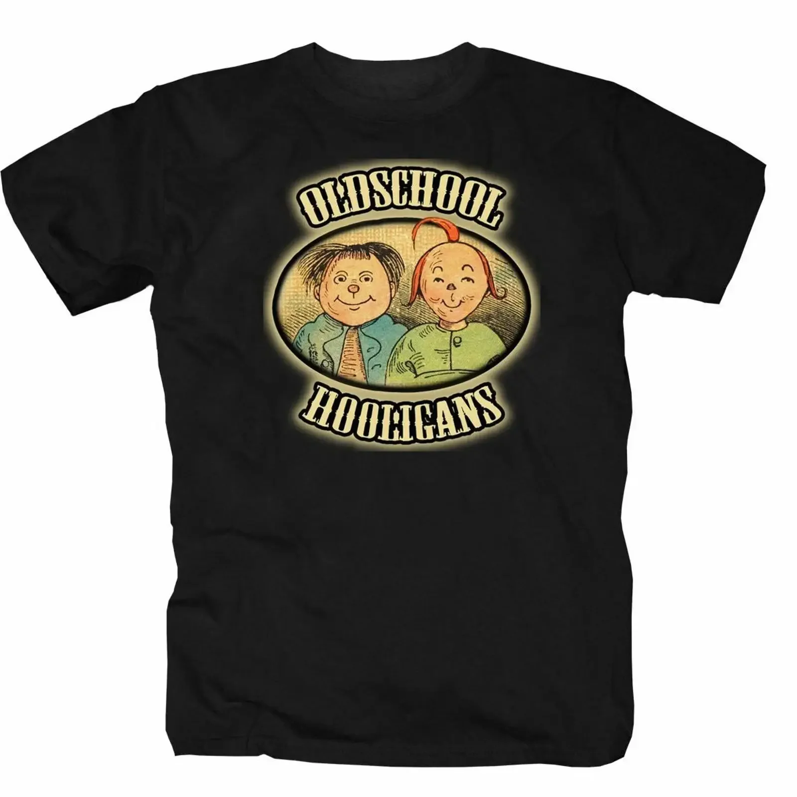 Max und Moritz Oldschool Hooligans W Busch Märchen Fußball Spass T Shirt S 5XL vintage Washed Soft Slightly Stretched fashion