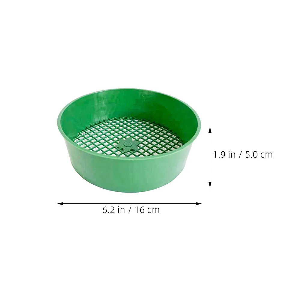 2개입 녹색 플라스틱 정원 흙 체망 내구성 있는 흙 체망 돌 필터용 미세망 체망 다육식물용