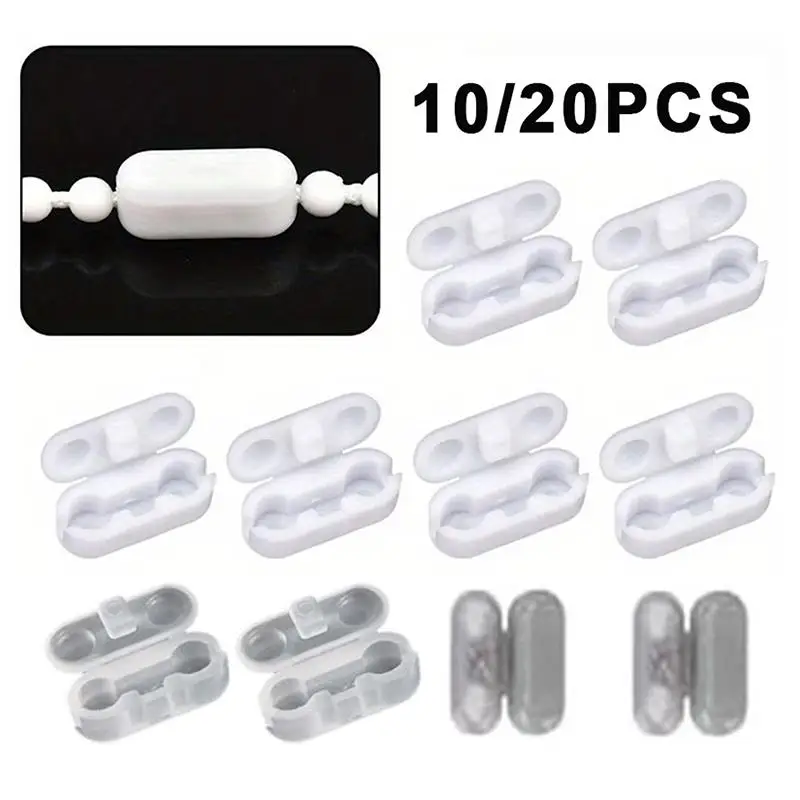 (G)10/20pcs Roller Blinds Pull Cord Connector & Curtain Chain Connector Suitable For Vertical Blinds, Cord Repair Parts