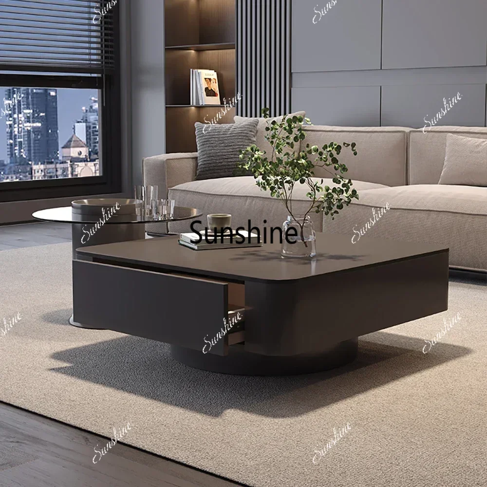 Minimalist Luxury Coffee Tables  Modern Glam Square Coffee Tables Unique  Stolik Kawowy Living Room Furniture