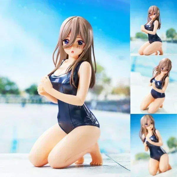 The Quintessential Quintuplets Nakano Miku School Swimwear kneeling eroticism Static Collection Model PVC Doll Toys