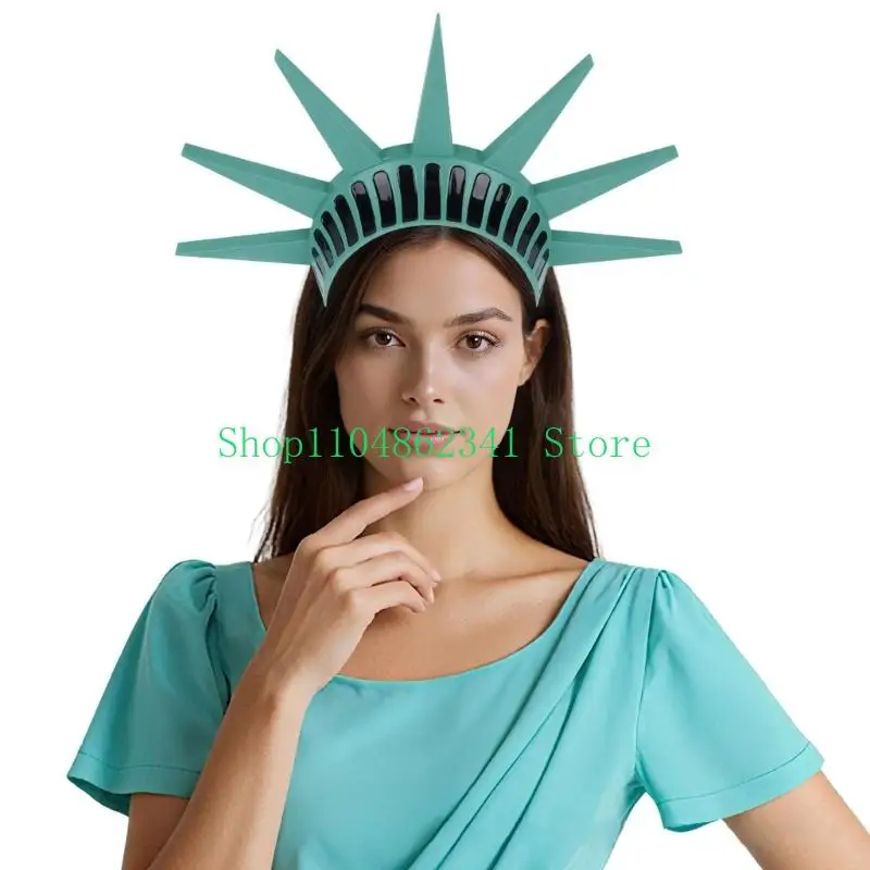 

5asd Статуя Свободы Короны повязка для волос Косплэй костюм аксессуар Головные уборы для Хэллоуина Празднование Дня