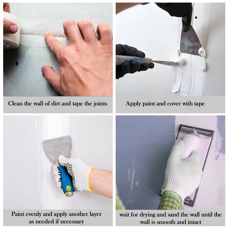 25M Self Adhesive Mesh Tape Fiberglass Adhesive Tape Strong Reinforced Tape Wall Cracks Decorative Mesh High Viscosity Tape