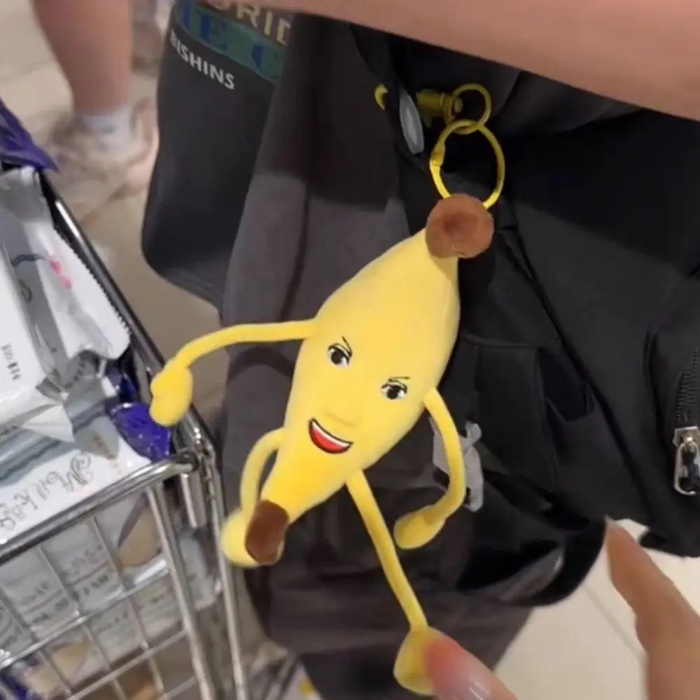 Parodia di regali Un grande portachiavi con voce di banana Vocalizzare Canta Giocattoli di peluche Ciondolo Divertente cartone animato Banana Spremere Giocattoli Regalo