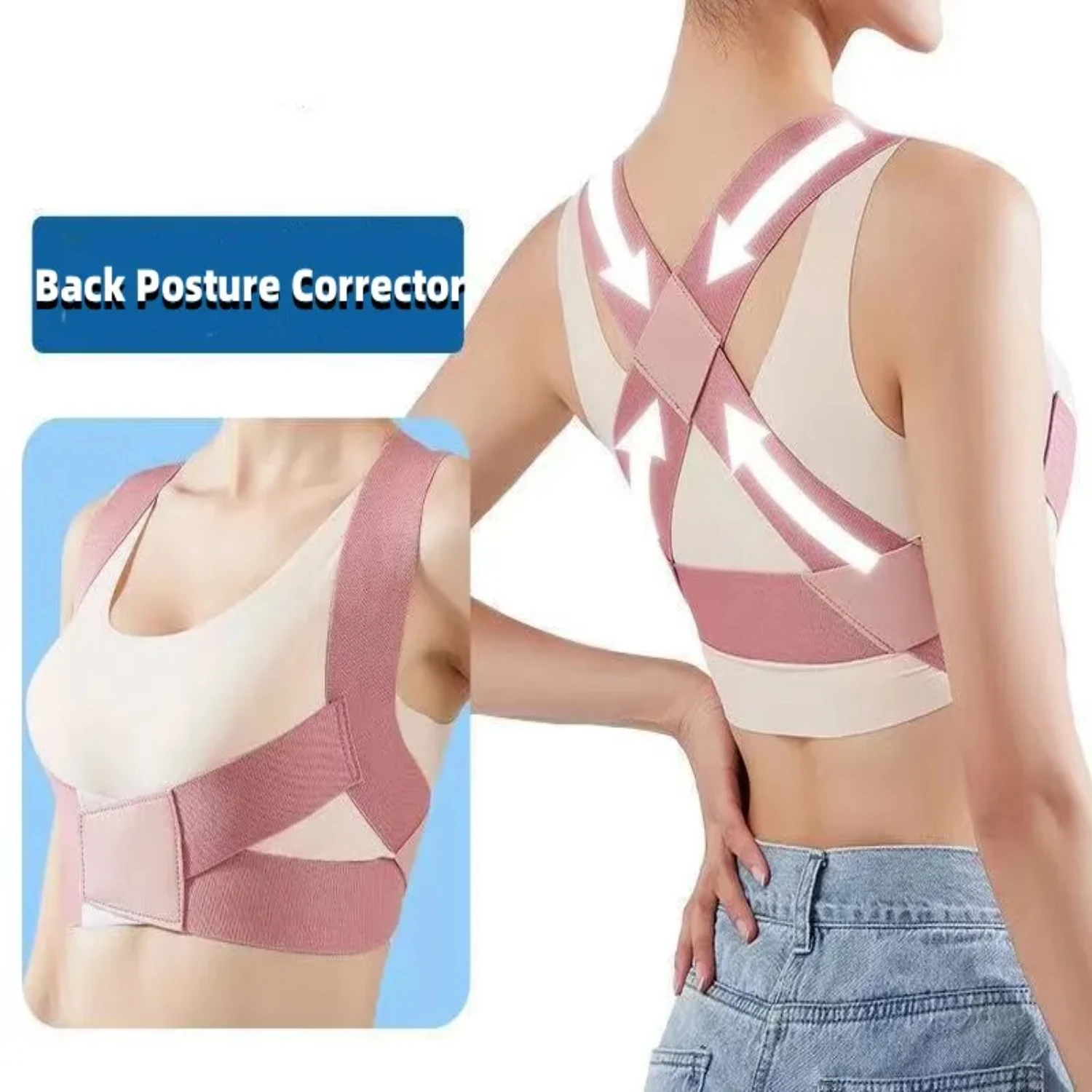 

High Quality Posture Corrector Back Posture Brace Clavicle Support Stop Slouching And Hunting Adjustable Back Trainer