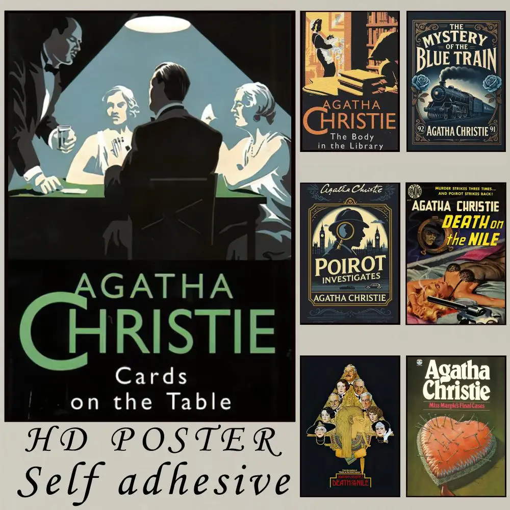 Detective fiction A-agatha C-christie Poster Room Wall Art Decor Waterproof Stickers For Home Bar Bedroom Decoration