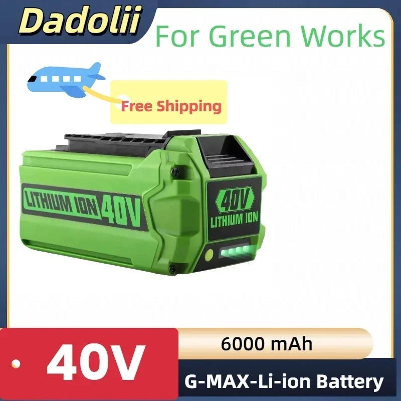 

For Greenworks 40V Batteries 6Ah GreenWorks G-MAX Li-ion Battery Manufacturer Replacement Battery for Lawn Mower Power Tools