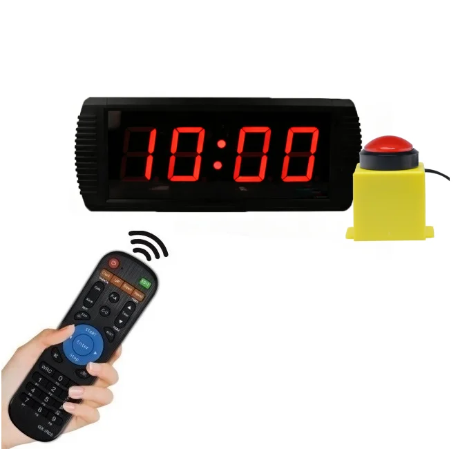 GANXIN Editable Timing Difficulty Game Clock Push Start Stop Reset Button Control Digital 10 Seconds Challenge Timer with Remote
