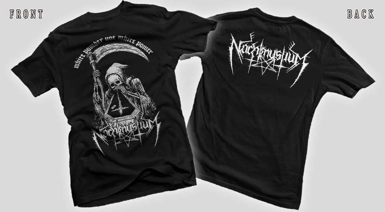 New DTG Printed T-shirt NACHTMYSTIUM White Powder Not White