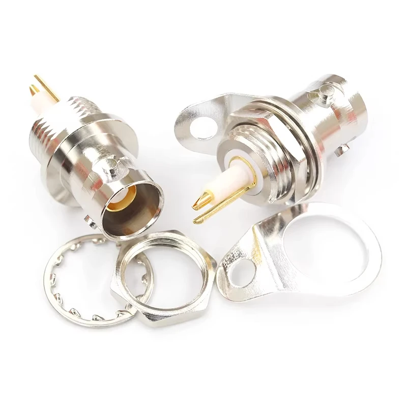 1pcs BNC three coaxial TRB-KY three mount BJ77 wall nut fixed PL75-47 1553B bus connector