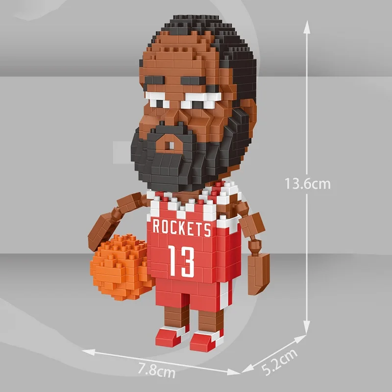 The New Basketball Idol 3D Model Building Block Basketball Player DIY Miniature Assembly Brick Movable Doll Model Children\'s Toy