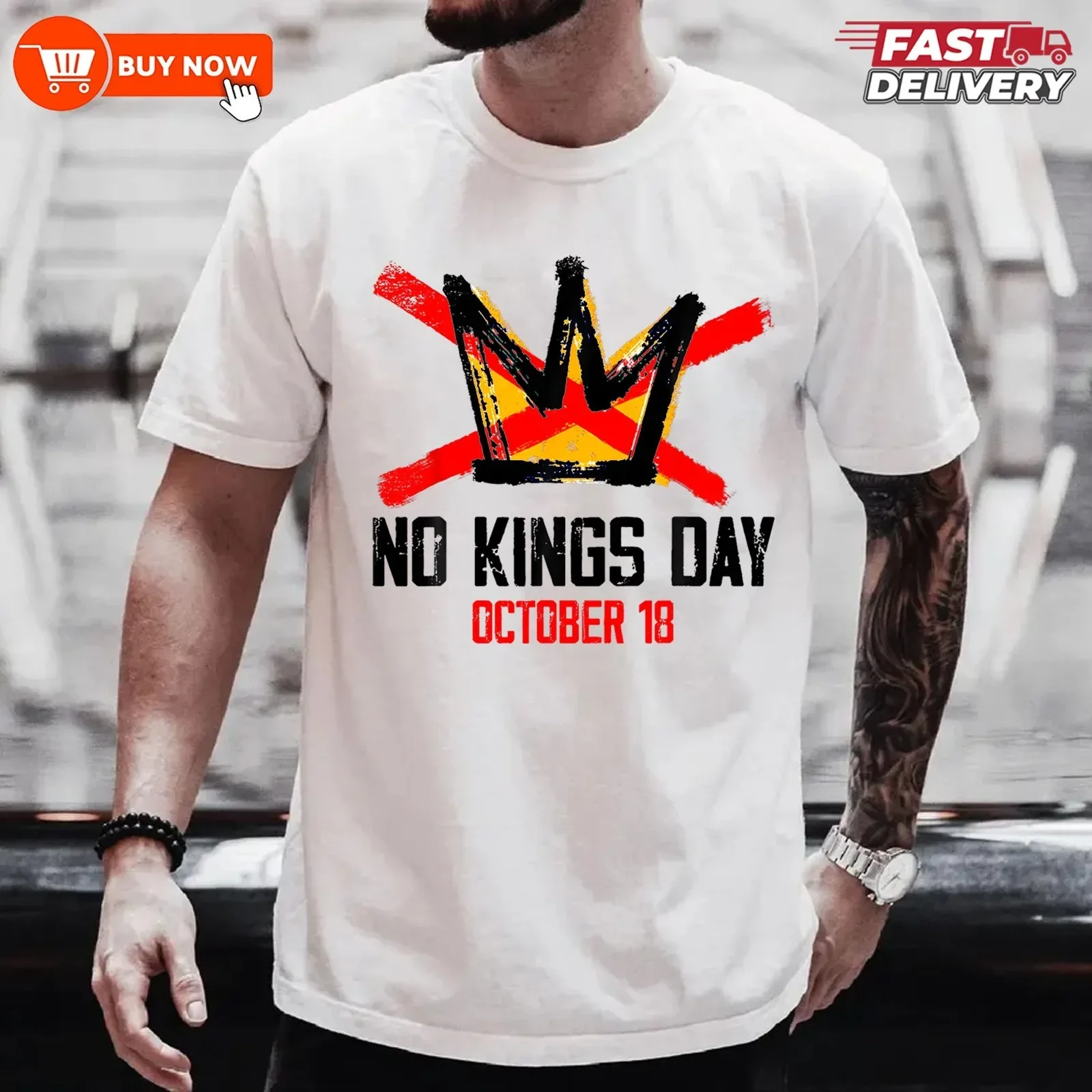 No Kings Shirt, No Kings 18th October TShirt - Multicolors, Size S-5XL