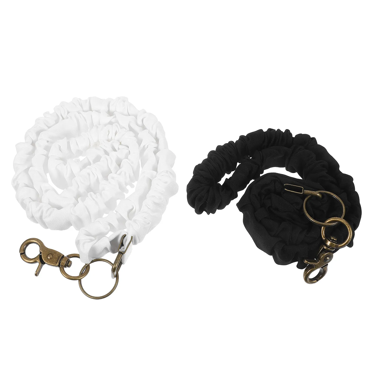 2Pcs Badge Lanyards Elastic Neck Strap Adjustable Stretchy Neck Lanyards Pen Leash for Stylus Id Keys Teachers Office