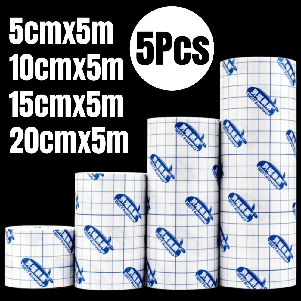 

5Pcs Anti-allergic Medical Non-woven Adhesive Tape Breathable Waterproof Self Adhesive Plaster Wound Dressing First Aid Bandage