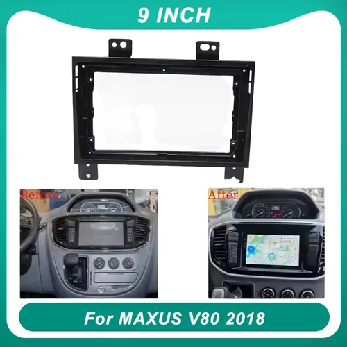 Imagen 2 del producto Para Maxus V80 2018 9 pulgadas Radio de coche Marco de Fascia Android Panel de tablero estéreo 2 Din Kit de instalación cubierta embellecedora
