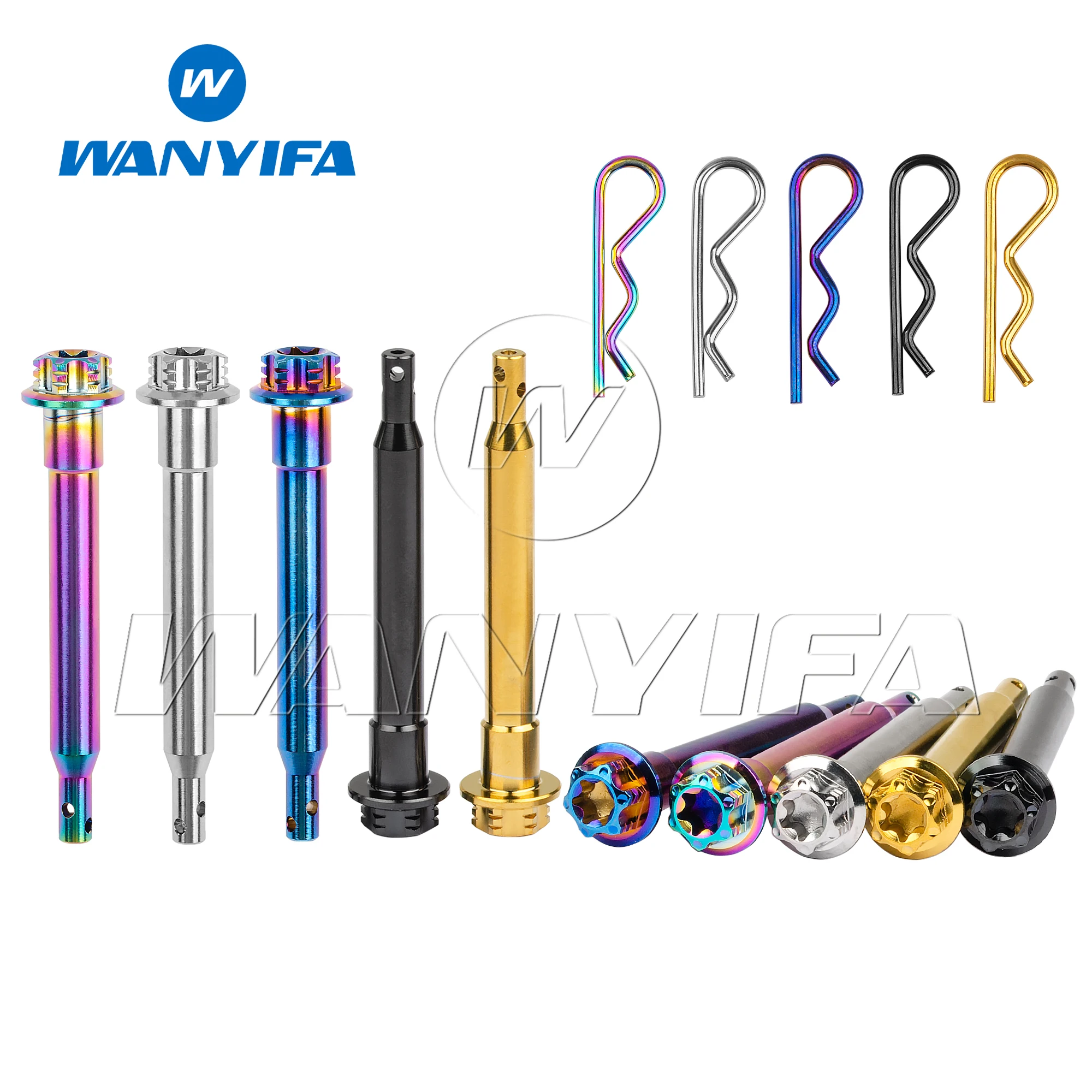 Wanyifa Brembo Specific Titanium Brake Caliper Fastener Kit  Pad Retention  Screws for Motorcycle Front/Rear Disc Brakes 1pcs