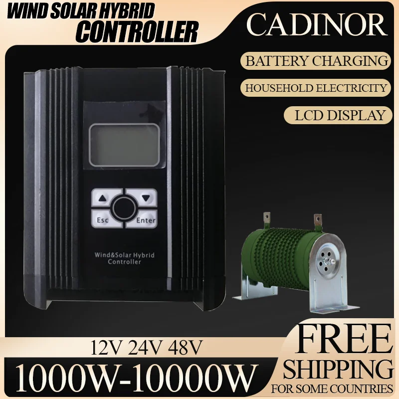 

Max input 1000W 8000W MPPT Hybrid Charge Controller Wind Solar 5000W System 12v 24v 48v Automatic Regulator For Home Appliance