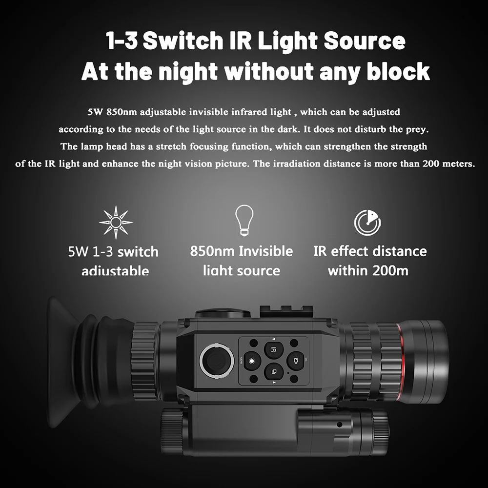 Sytong HT-60 Scope Digital Night Vision Device Withstand Mount WIFI App Live Night Vision Scope Camera