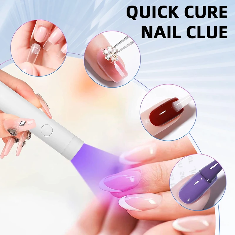 Mini Flashlight Nail Lamp UV LED Professional Portable Gel Lamp For Curing All Nail Gels Rechargeable Nail Art Tools Gel Lamp