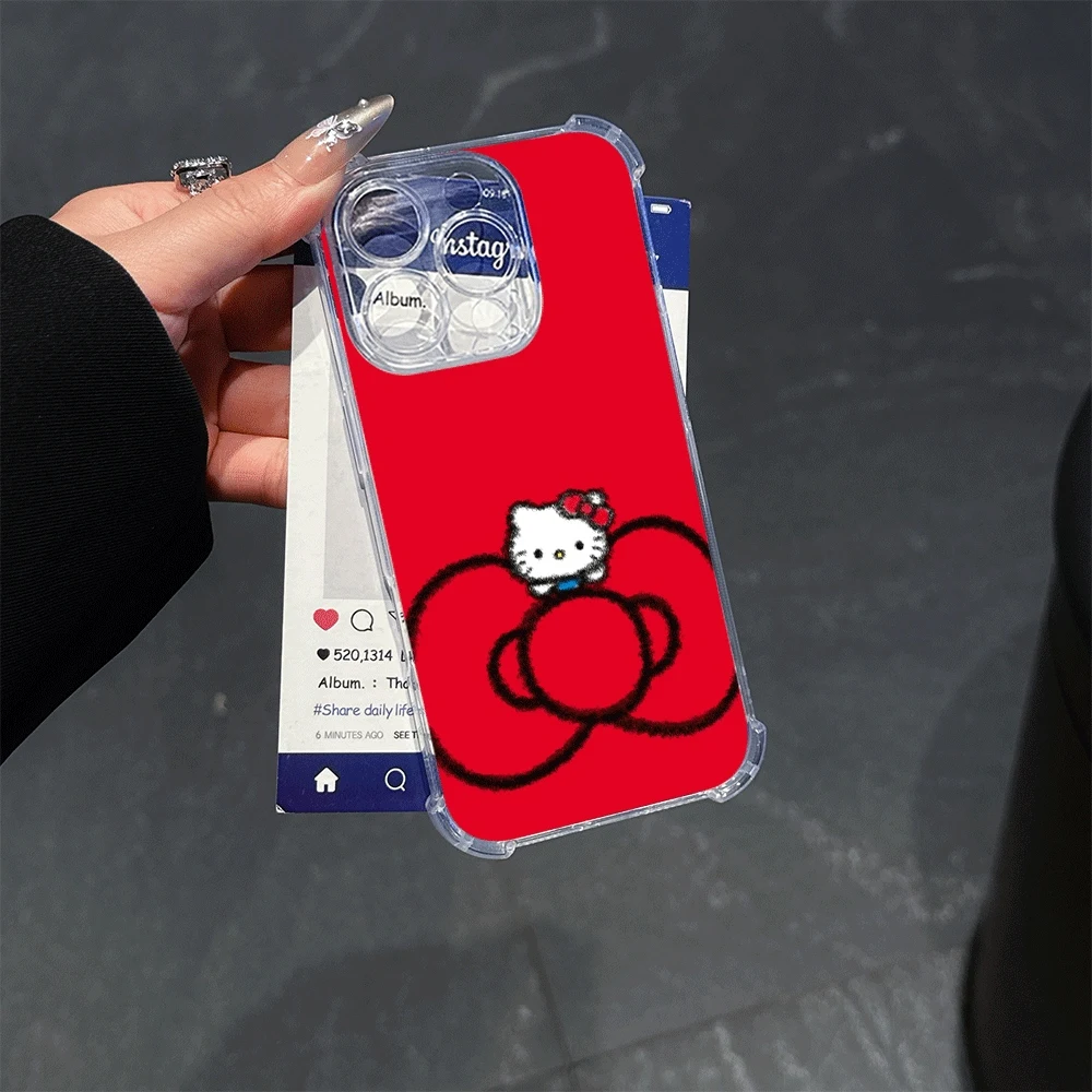 Sanrio coques de téléphone pour IPhone15 Pro IPhone 16/15/14/13/12/11/x/xs/xs Max femmes coques de téléphone portable Hello Kitty chat jouets de mode