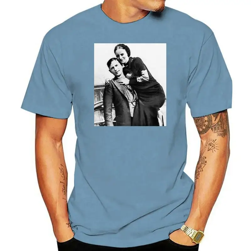 Men tshirt Bonnie Clyde (bleached look) Unisex T Shirt women T-Shirt tees top