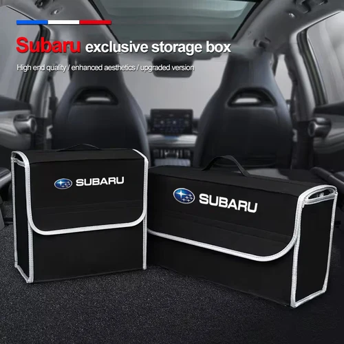 Imagen 1 del producto Caja organizadora de maletero de coche, bolsa de almacenamiento de gran capacidad para Subaru STI XV Outback Smart Crosstrek Levorg WRX 2006 Ascent Tribeca