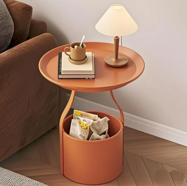 الإيطالية الحد الأدنى السرج الجلود تخزين دلو أريكة طاولة جانبية صغيرة للمنزل غرفة المعيشة التجارية ركن الجدول ضوء الفاخرة