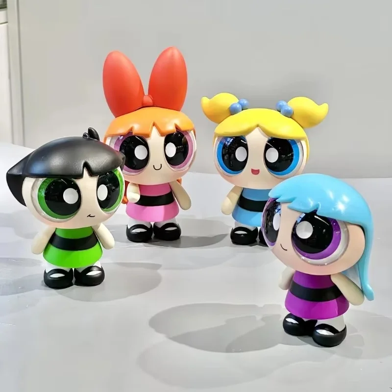 The Powerpuff Girls Cloak Doll Serie Blind Box Change Clothe Plush Pendant Doll Cartoon Animation Periphery Ornament Decoration