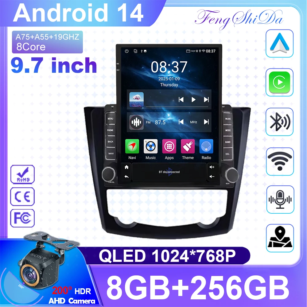 Android 14 Carplay Auto Car Radio Multimedia Player For Renault Kadjar 2015 2016 2017 2018 2019 2din Autoradio Stereo Head Unit