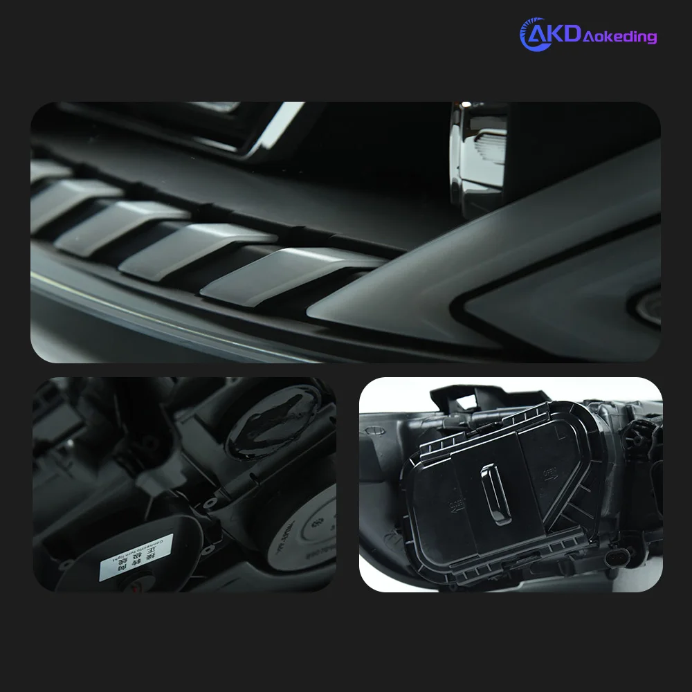 Auto Parts Headlights For Audi Q7 2006-2015 Latest Design Styling LED Daytime Lights Dual Projector DRL Car Accesorios Facelift