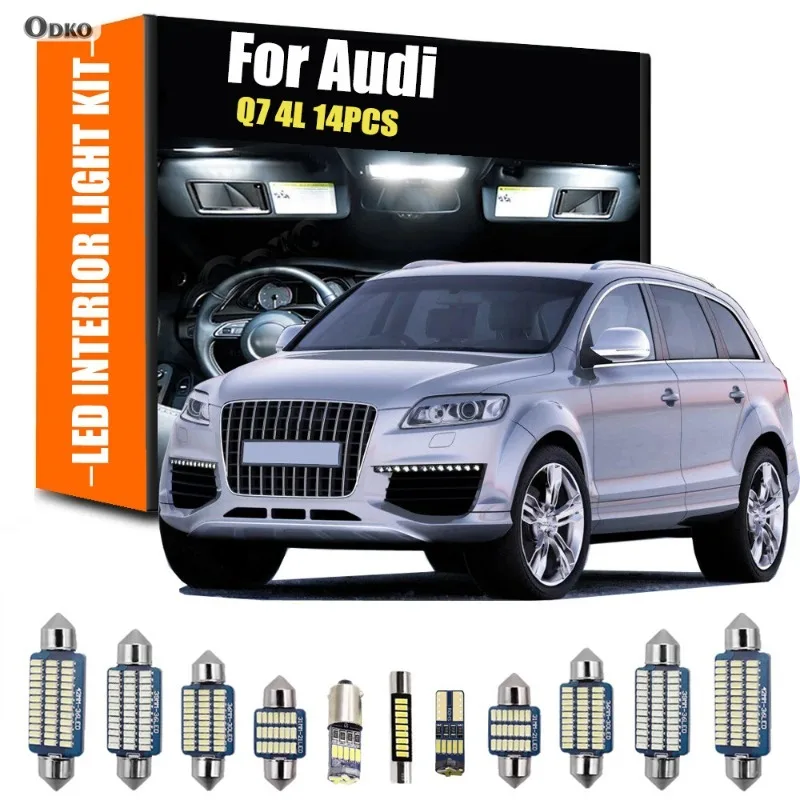 

For Audi Q7 4L 14PCS LED Interior Light Kit Automobiles, Parts & Accessories Car Lights Signal Lamp Car Accessories