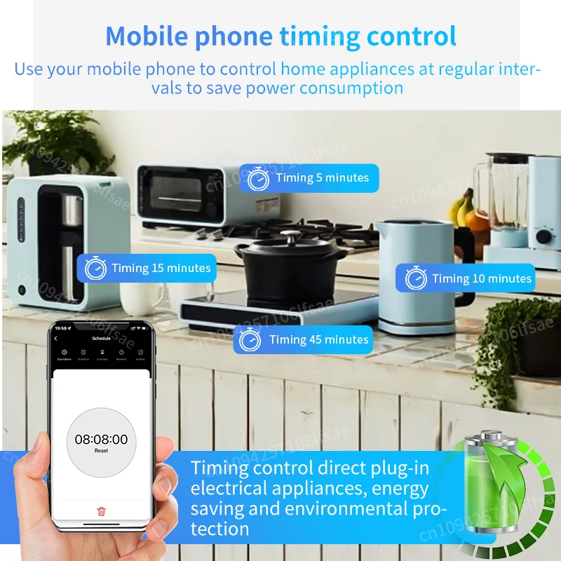 Presa multipla 10A/16A Tuya Smart Plug Presa multipla Cavo di prolunga Presa UE per casa intelligente Funziona con Alexa