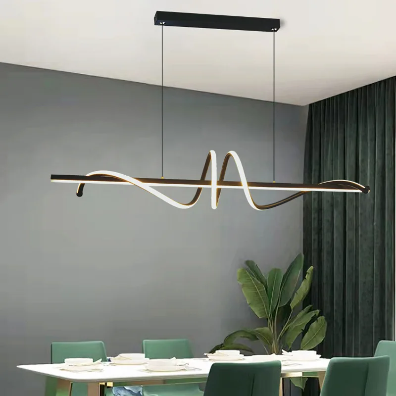 Imagem -02 - Lâmpada Led Suspensa Minimalista para Sala de Estar Luzes Modernas Pendentes Mesa de Jantar Cozinha Vestiário Escritório Decoração de Casa Móveis